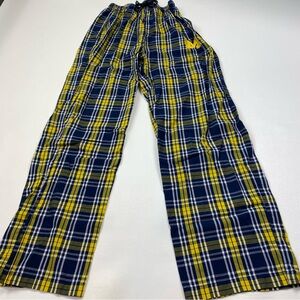 Bottom Drawers Maize and Blue Plaid Michigan Pajama Pants Size Small